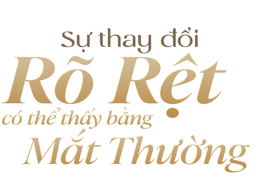 Sự thay đổi Rõ Rệt có thể thấy bằng Mắt Thường