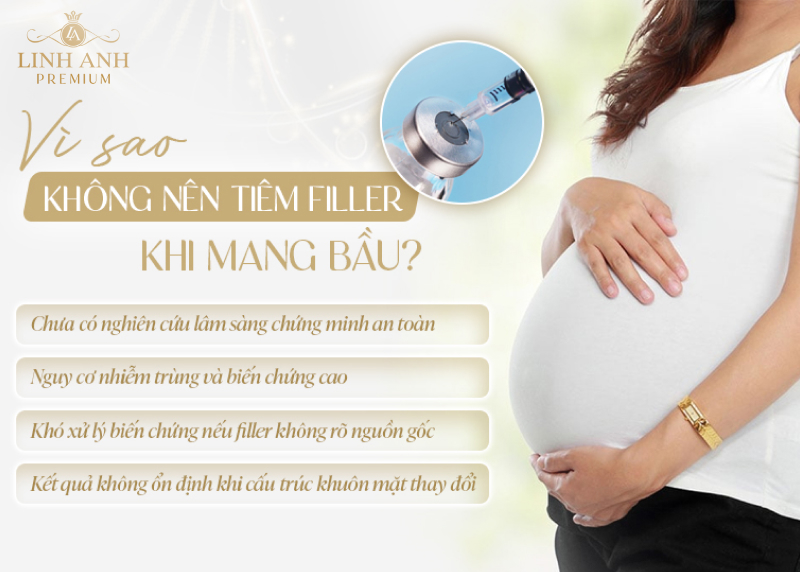 Bầu 3 tháng đầu tiêm filler được không
