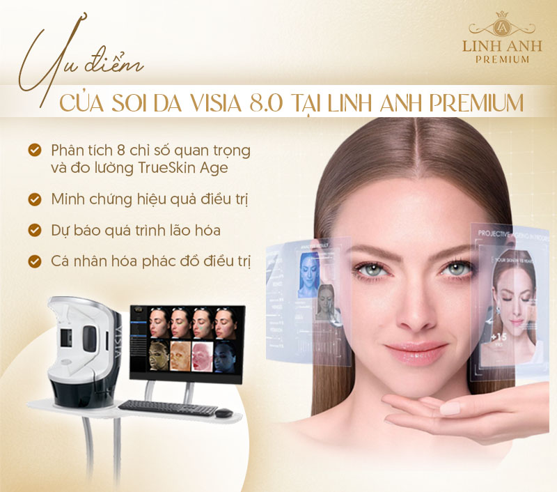 Ưu điểm của máy soi da VISIA 8.0