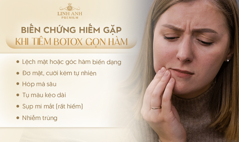 Biến chứng sau tiêm botox gọn hàm