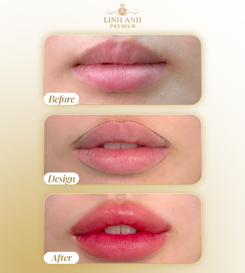 Hình ảnh khách hàng trước và sau khi tiêm filler