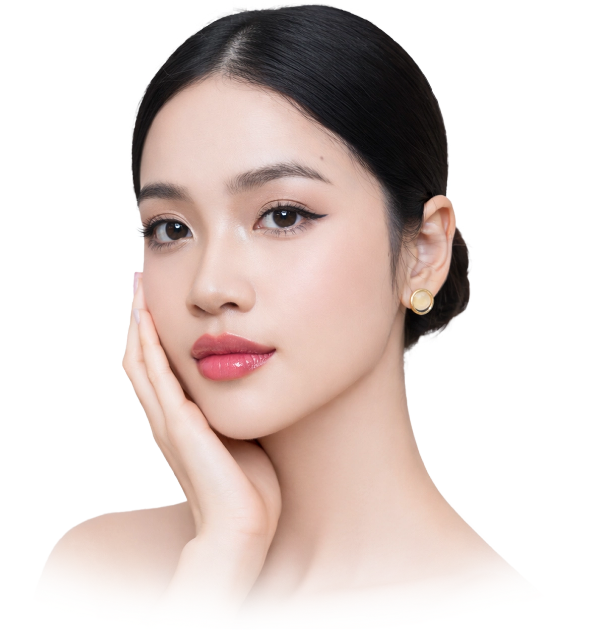 Gương mặt trước khi căng chỉ