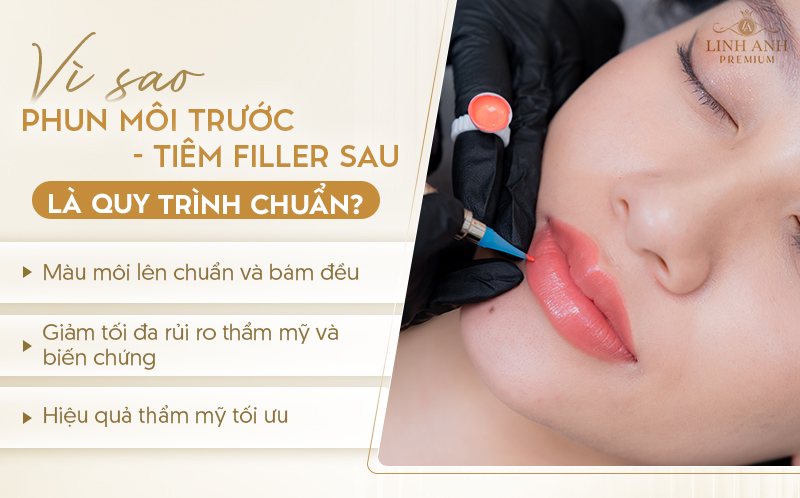 Nên phun hay tiêm filler môi trước