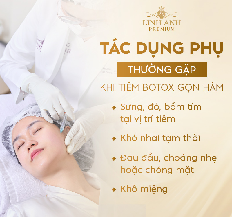 Tác dụng phụ tiêm botox gọn hàm