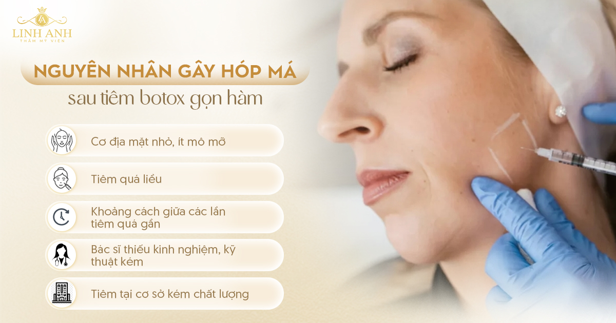 Tiêm botox gọn hàm bị hóp má phải làm sao