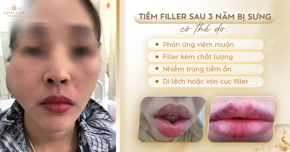 Tiêm filler sau 3 năm bị sưng